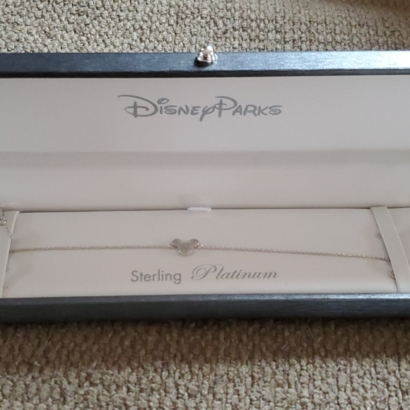 Disney Sterling Platinum Charm Bracelet